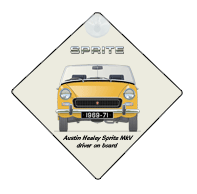 Austin Healey Sprite MkV 1969-71 Car Window Hanging Sign